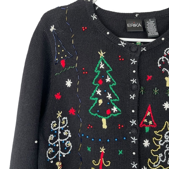 Vintage Women’s Erika Christmas Cardigan Size Small - Picture 3 of 9